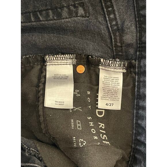 Lucky Brand Boyfriend Shorts Women 4/27 Black - Picture 5 of 7